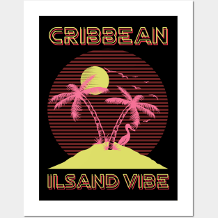 Caribbean island vibe beach Posters and Art